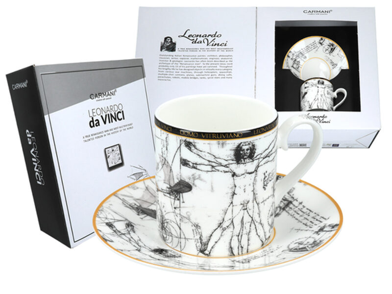 CUP WITH VITRUVIAN MAN 
