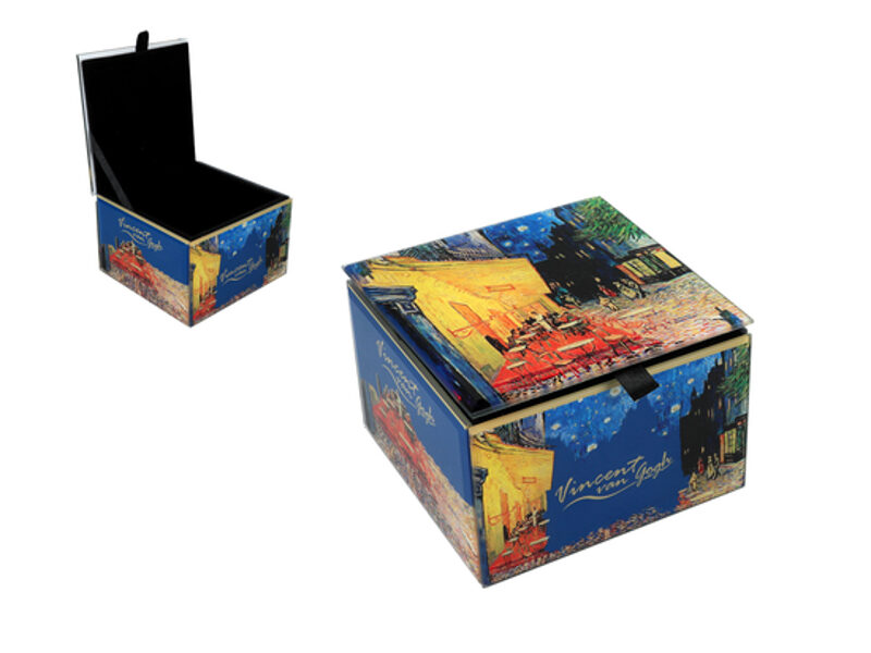 STIKLA LĀDĪTE "NAKTS KAFEJNĪCAS TERASĒ"