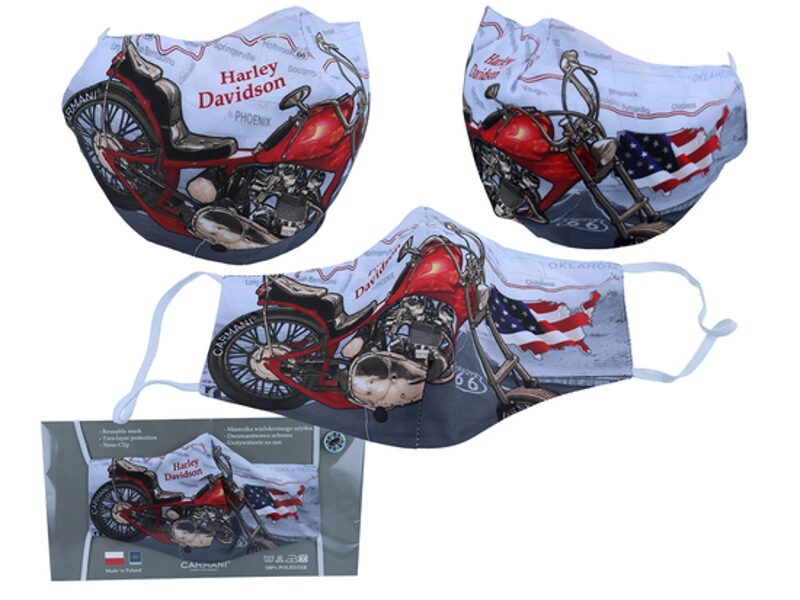 FACE MASK WITH RED HARLEY DAVIDSON